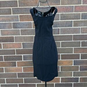 Dolce & Gabbana Black Midi Sheath Dress